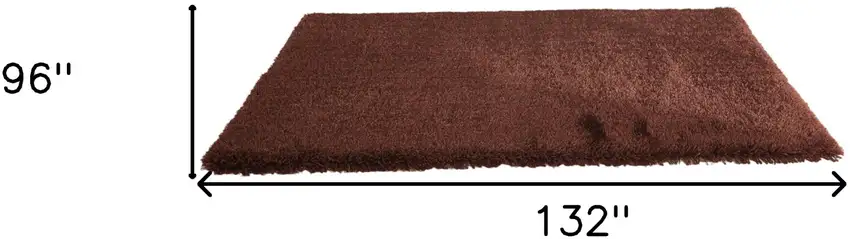 Brown Shag Hand Tufted Area Rug Photo 3