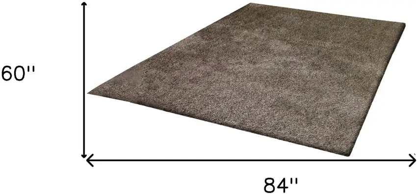 Brown Shag Hand Tufted Area Rug Photo 3