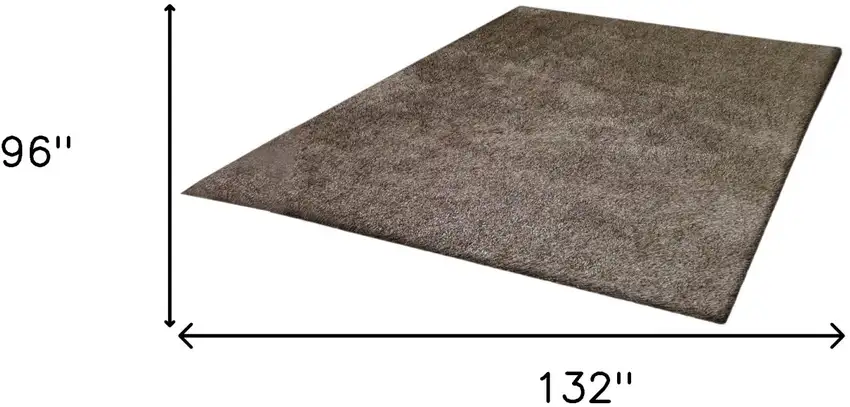 Brown Shag Hand Tufted Area Rug Photo 3