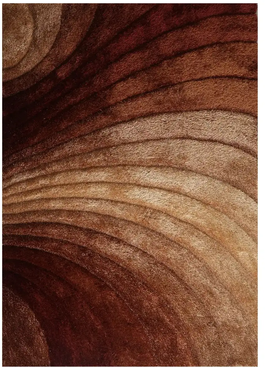 Brown Shag Hand Tufted Area Rug Photo 2