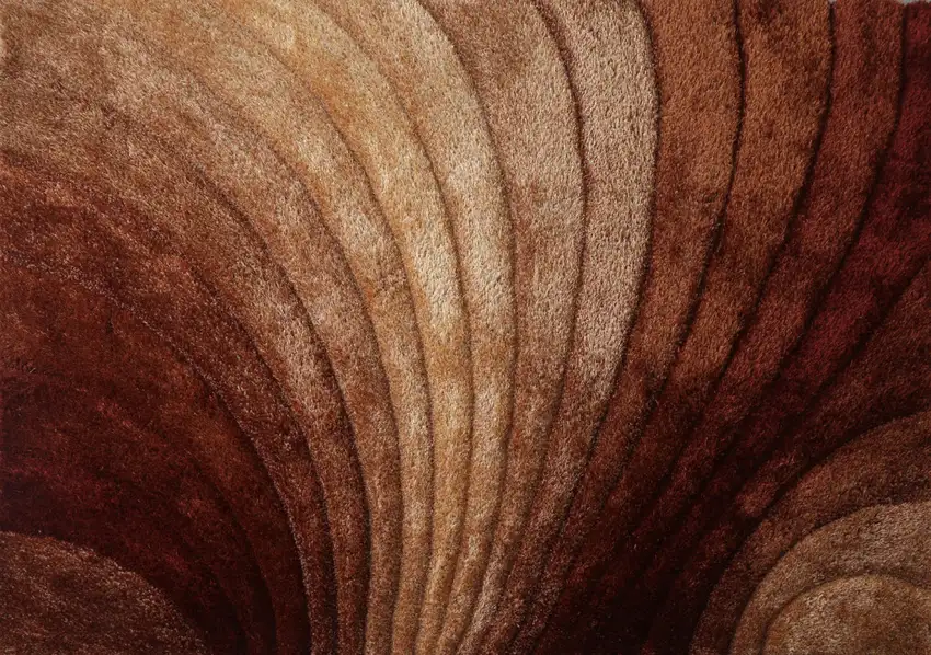 Brown Shag Hand Tufted Area Rug Photo 8