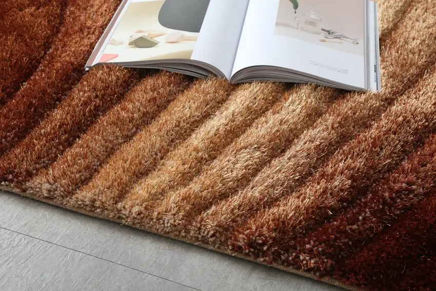 Brown Shag Hand Tufted Area Rug Photo 6