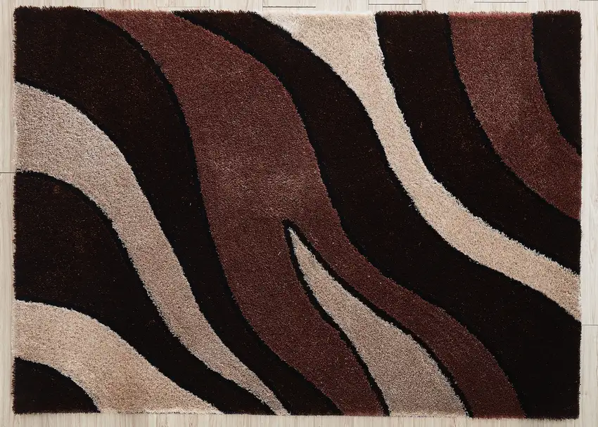 Brown Shag Hand Tufted Area Rug Photo 2