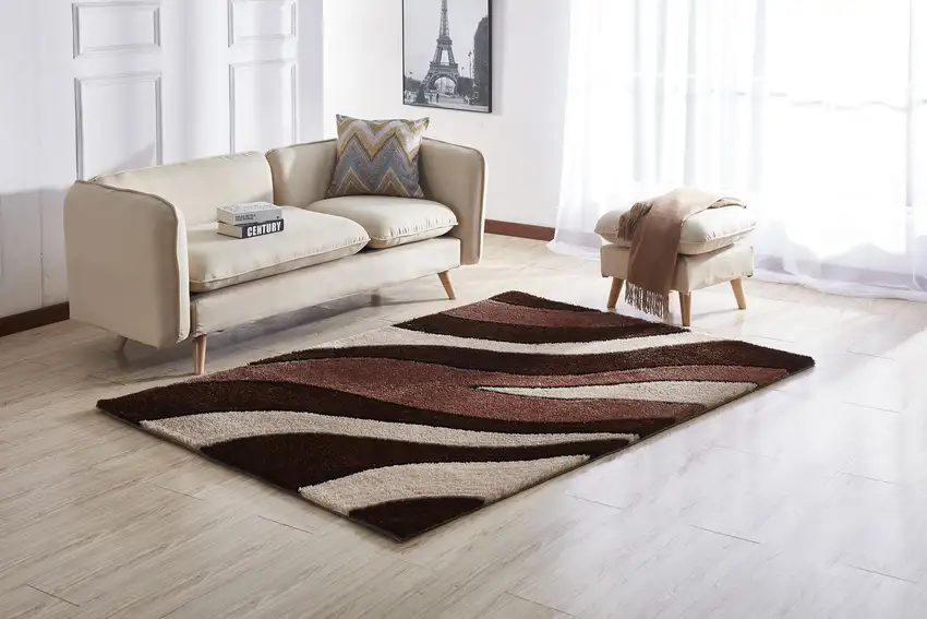 Brown Shag Hand Tufted Area Rug Photo 7