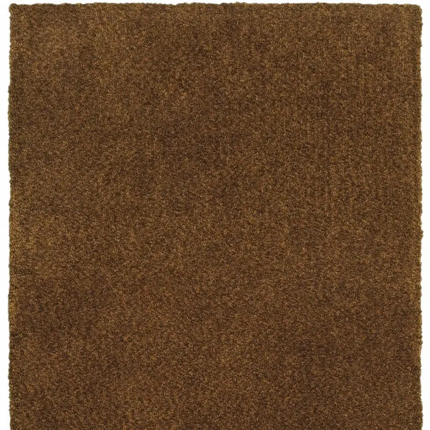 Brown Shag Tufted Handmade Stain Resistant Area Rug Photo 5