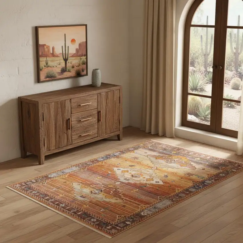 Brown Southwestern Area Rug Photo 1