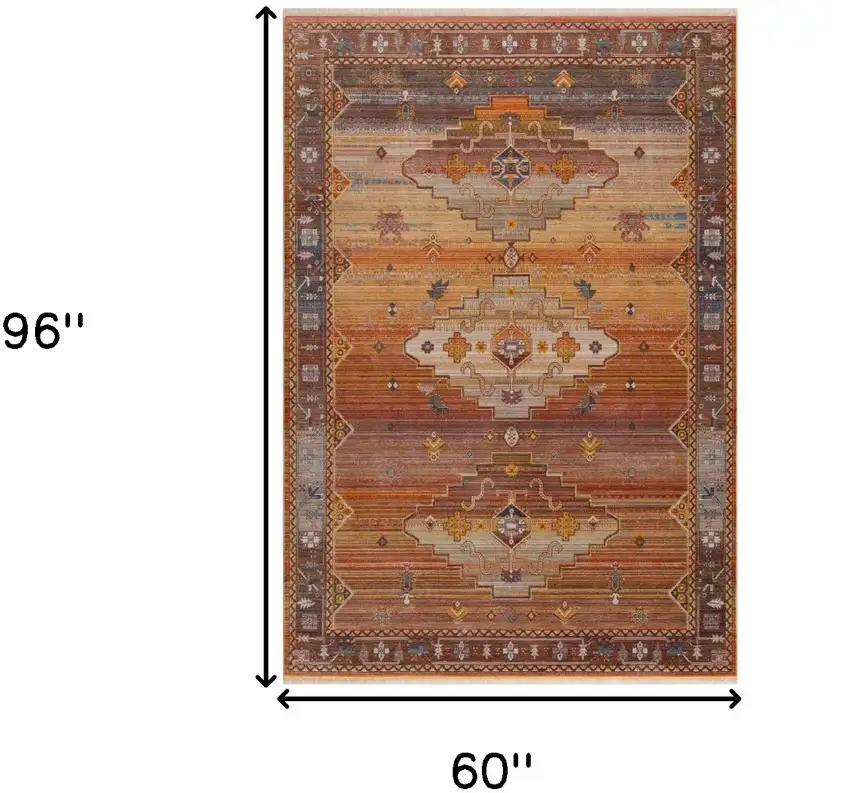 Brown Southwestern Area Rug Photo 6
