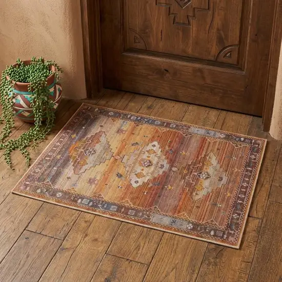 Brown Southwestern Area Rug Photo 1