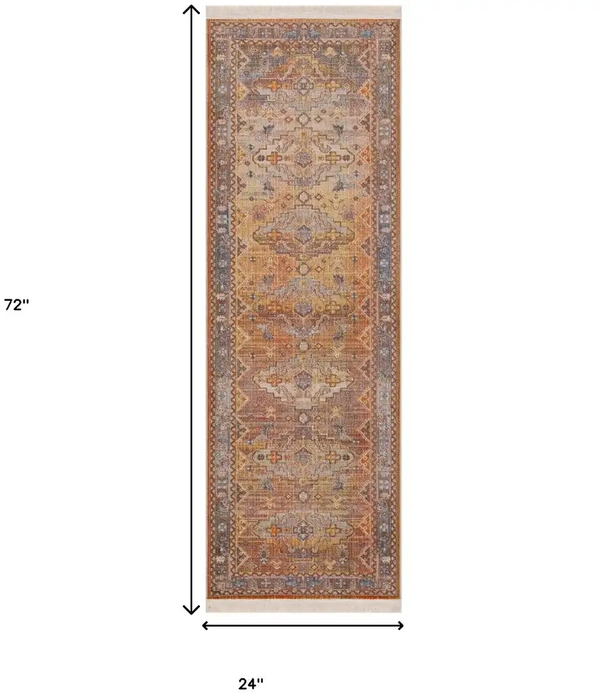 Brown Southwestern Runner Rug Photo 7