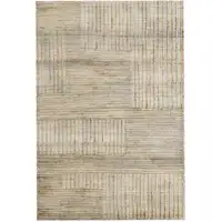 Photo of Brown Striped Hand Woven Area Rug