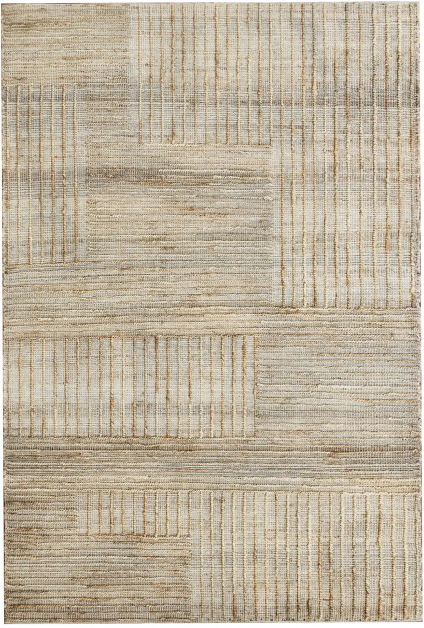 Brown Striped Hand Woven Area Rug Photo 1