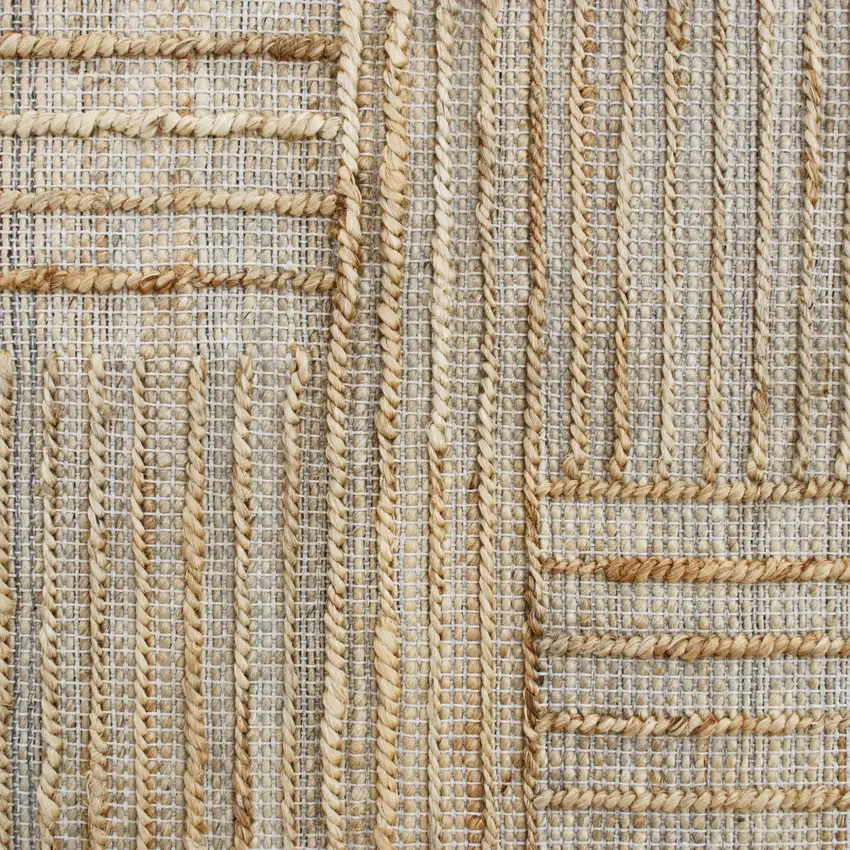 Brown Striped Hand Woven Area Rug Photo 9
