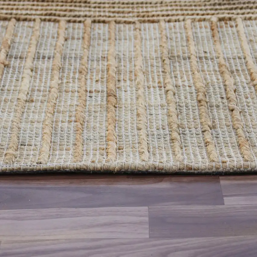 Brown Striped Hand Woven Area Rug Photo 3