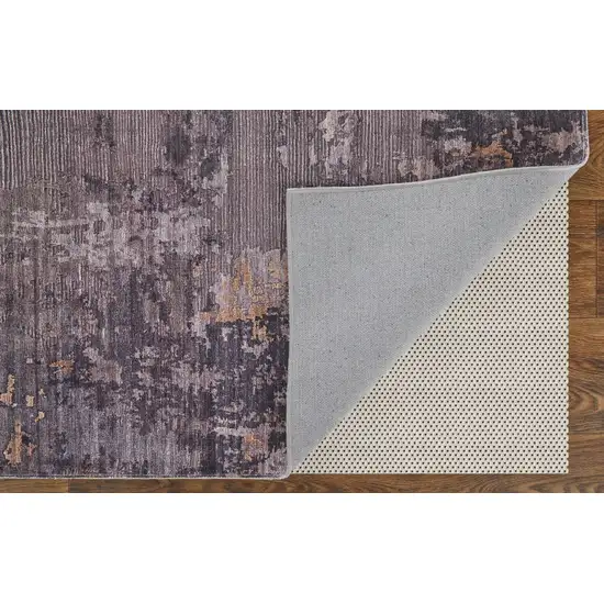 Brown Tan and Orange Abstract Power Loom Worn Faded Washable Area Rug Photo 5