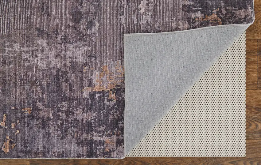 Brown Tan and Orange Abstract Power Loom Worn Faded Washable Area Rug Photo 5