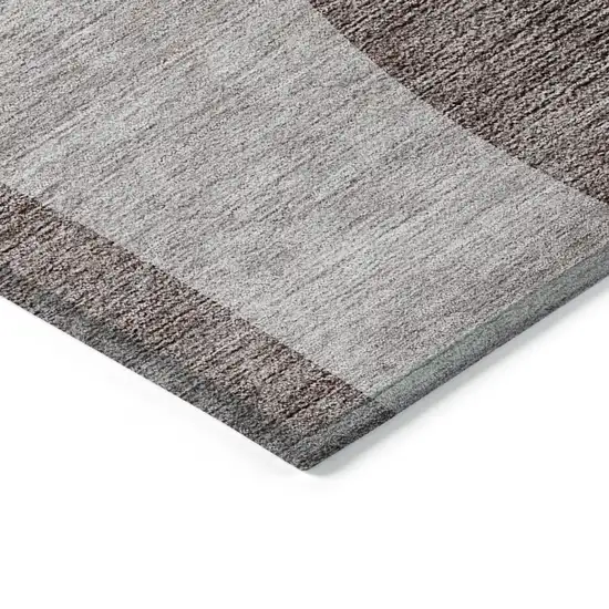 Brown Taupe And Beige Abstract Washable Indoor Outdoor Area Rug Photo 4
