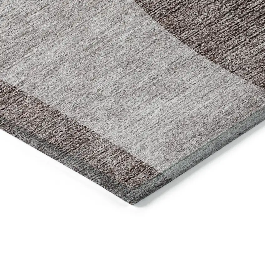 Brown Taupe And Beige Abstract Washable Indoor Outdoor Area Rug Photo 4