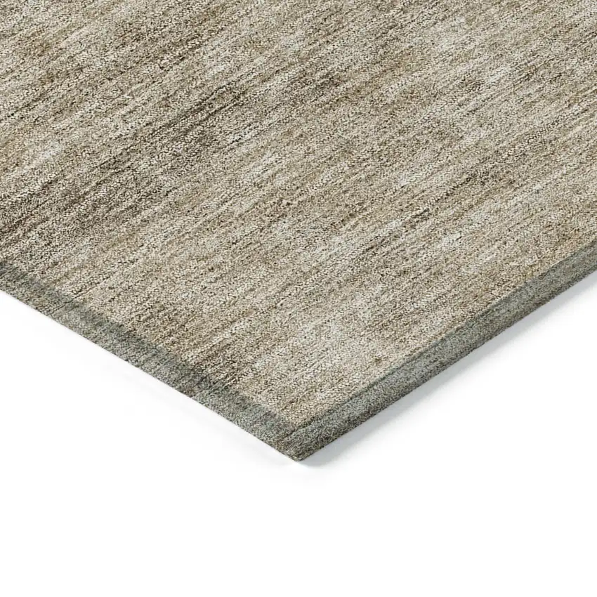 Brown Taupe And Beige Abstract Washable Indoor Outdoor Area Rug Photo 4
