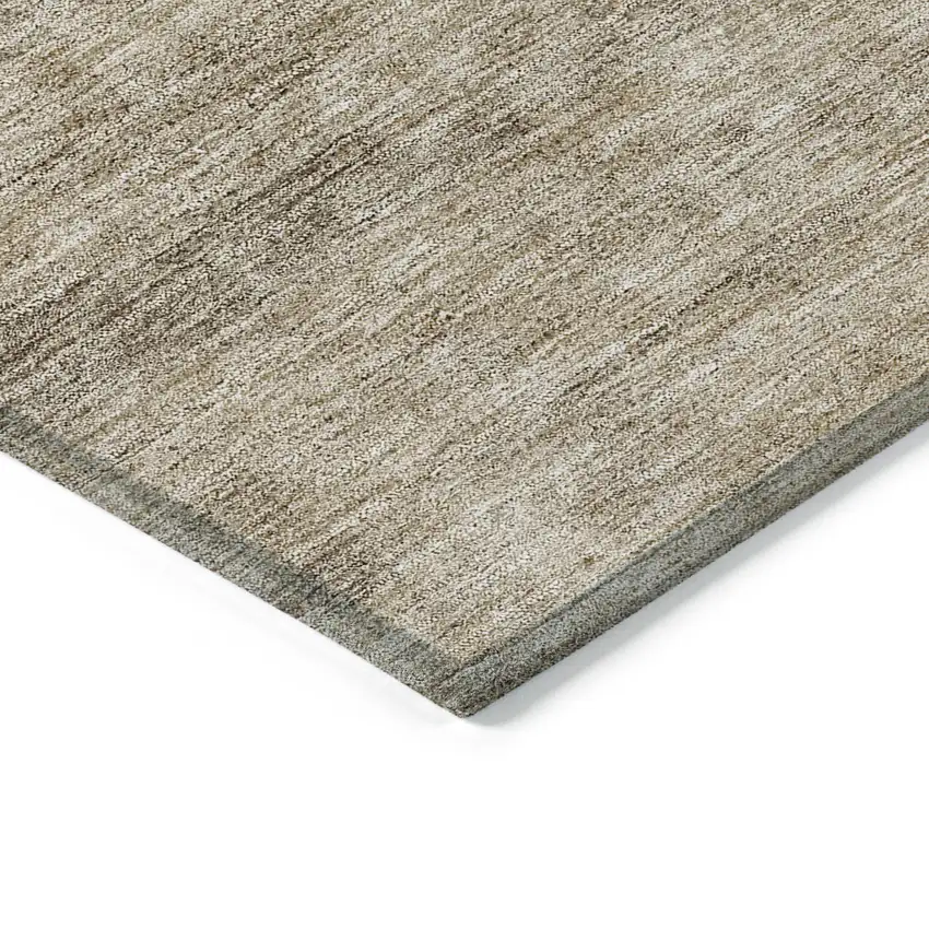 Brown Taupe And Beige Abstract Washable Indoor Outdoor Area Rug Photo 4