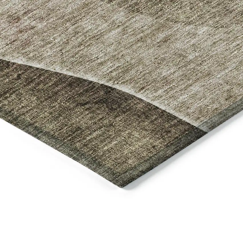 Brown Taupe And Beige Abstract Washable Indoor Outdoor Area Rug Photo 4