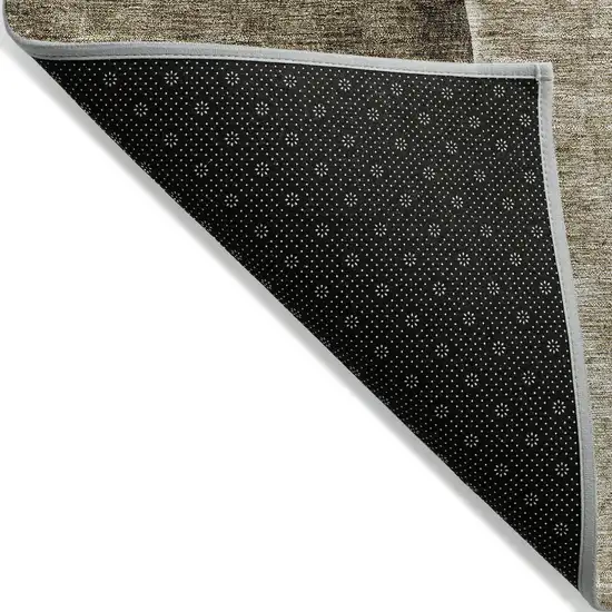 Brown Taupe And Beige Abstract Washable Indoor Outdoor Area Rug Photo 5