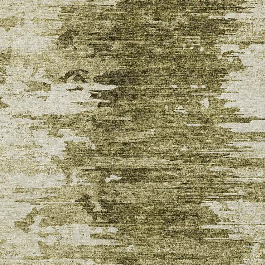 Brown Taupe And Beige Abstract Washable Indoor Outdoor Area Rug Photo 4