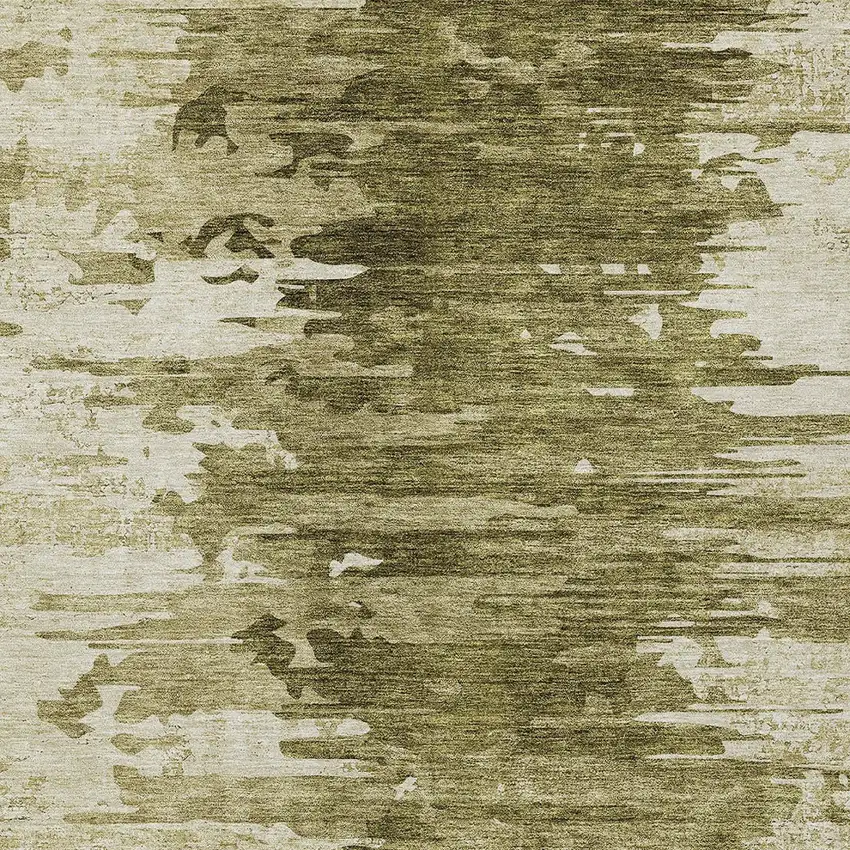 Brown Taupe And Beige Abstract Washable Indoor Outdoor Area Rug Photo 4