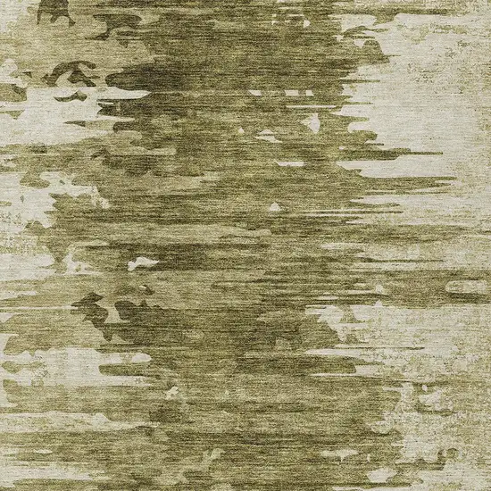 Brown Taupe And Beige Abstract Washable Indoor Outdoor Area Rug Photo 4