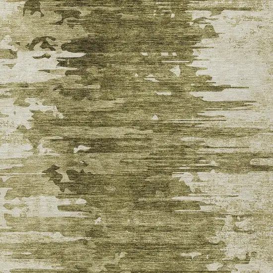 Brown Taupe And Beige Abstract Washable Indoor Outdoor Area Rug Photo 4