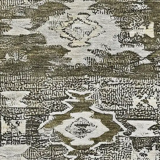 Brown Taupe And Beige Southwestern Washable Area Rug With UV Protection Photo 2