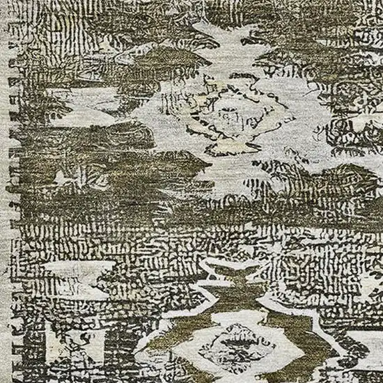 Brown Taupe And Beige Southwestern Washable Area Rug With UV Protection Photo 2