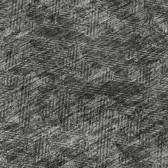 Brown Taupe And Charcoal Geometric Washable Area Rug With UV Protection Photo 9