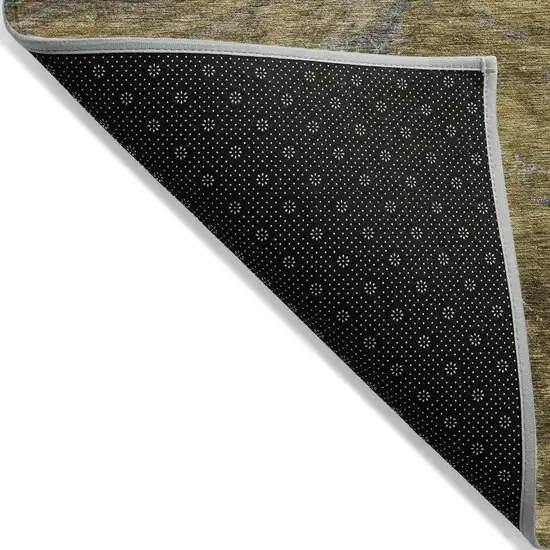Brown Taupe And Chocolate Abstract Washable Indoor Outdoor Area Rug Photo 6