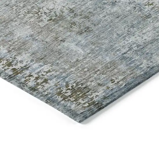 Brown Taupe And Gray Abstract Washable Indoor Outdoor Area Rug Photo 5