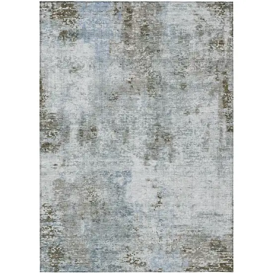 Brown Taupe And Gray Abstract Washable Indoor Outdoor Area Rug Photo 2