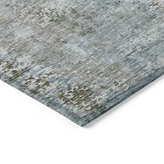 Brown Taupe And Gray Abstract Washable Indoor Outdoor Area Rug Photo 5