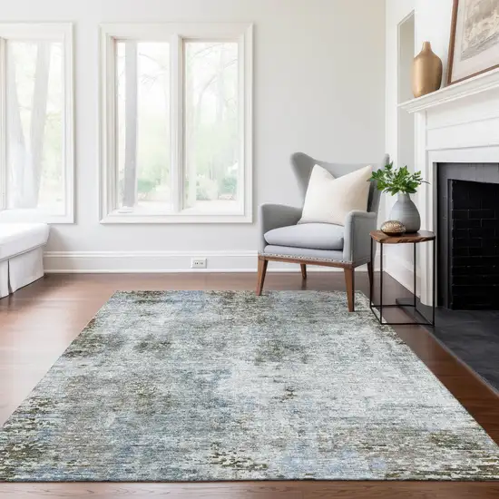 Brown Taupe And Gray Abstract Washable Indoor Outdoor Area Rug Photo 9
