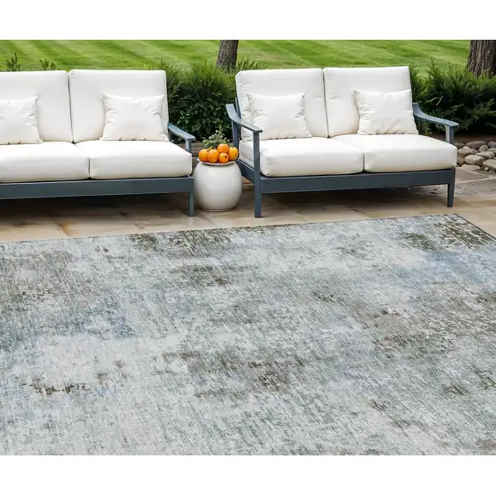 Brown Taupe And Gray Abstract Washable Indoor Outdoor Area Rug Photo 1