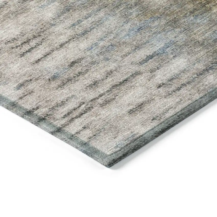 Brown Taupe And Ivory Abstract Washable Indoor Outdoor Area Rug Photo 5