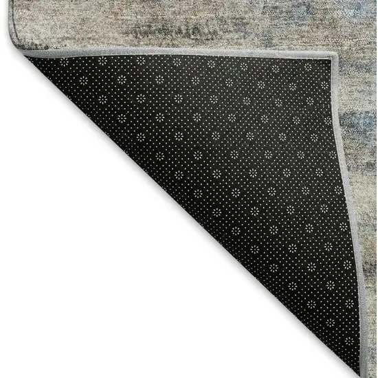 Brown Taupe And Ivory Abstract Washable Indoor Outdoor Area Rug Photo 4