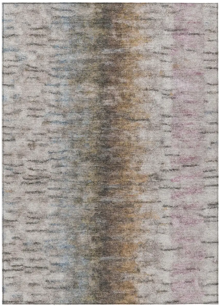 Brown Taupe And Ivory Abstract Washable Indoor Outdoor Area Rug Photo 2