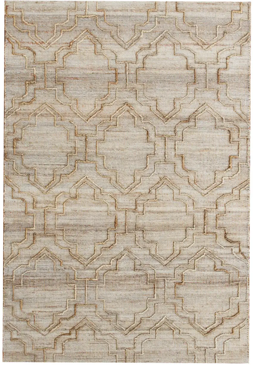 Brown Trellis Hand Woven Area Rug Photo 1