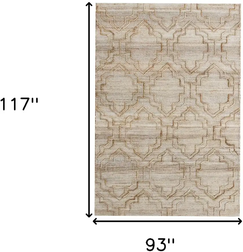 Brown Trellis Hand Woven Area Rug Photo 8