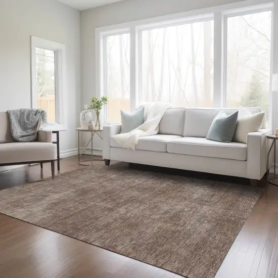Brown Washable Indoor Outdoor Area Rug Photo 9
