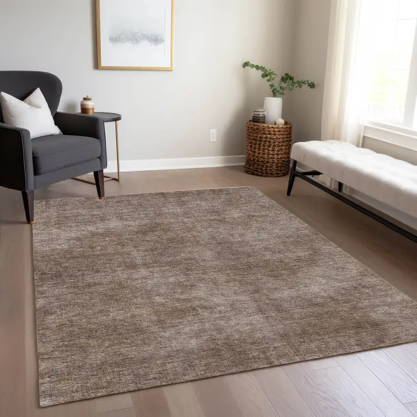 Brown Washable Indoor Outdoor Area Rug Photo 8