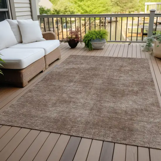 Brown Washable Indoor Outdoor Area Rug Photo 7