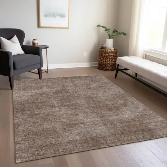Brown Washable Indoor Outdoor Area Rug Photo 8