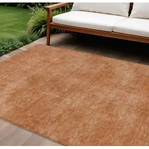 Photo of Brown Washable Indoor Outdoor Area Rug