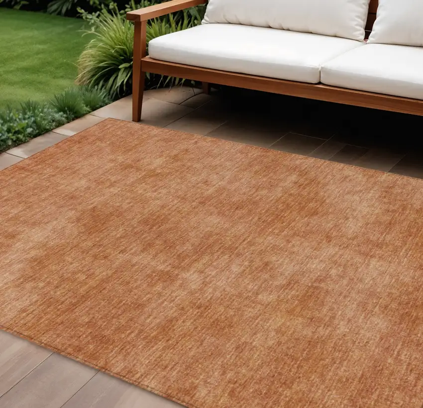 Brown Washable Indoor Outdoor Area Rug Photo 1