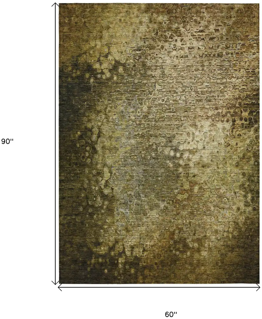 Brown Washable Non Skid Indoor Outdoor Area Rug Photo 3